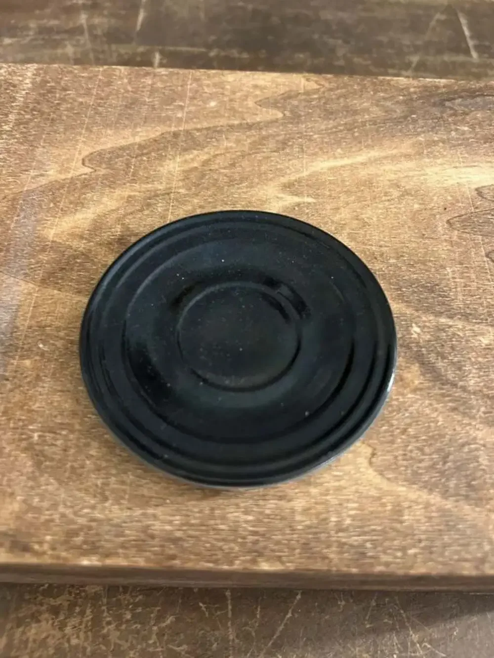Hazel Atlas Black Milkglass saucer